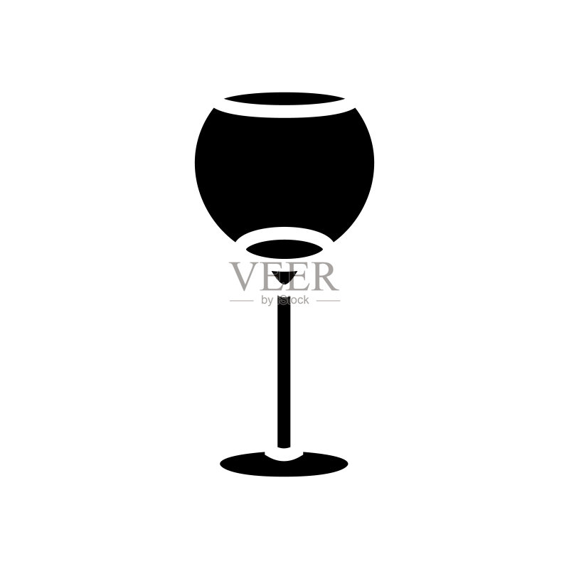 赤霞珠葡萄酒杯标志矢量图图标素材