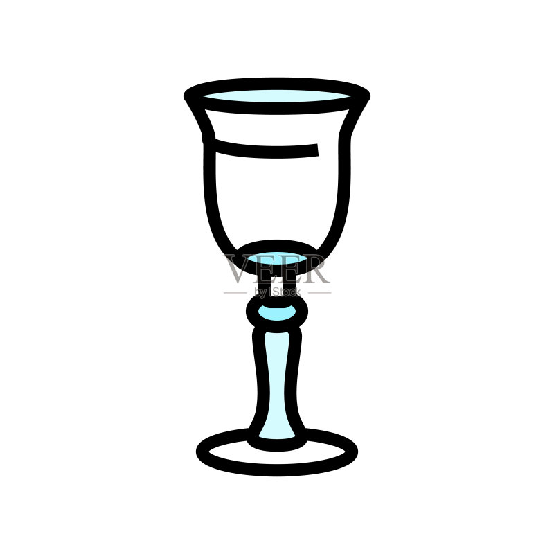 彩色葡萄酒杯矢量图标图标素材