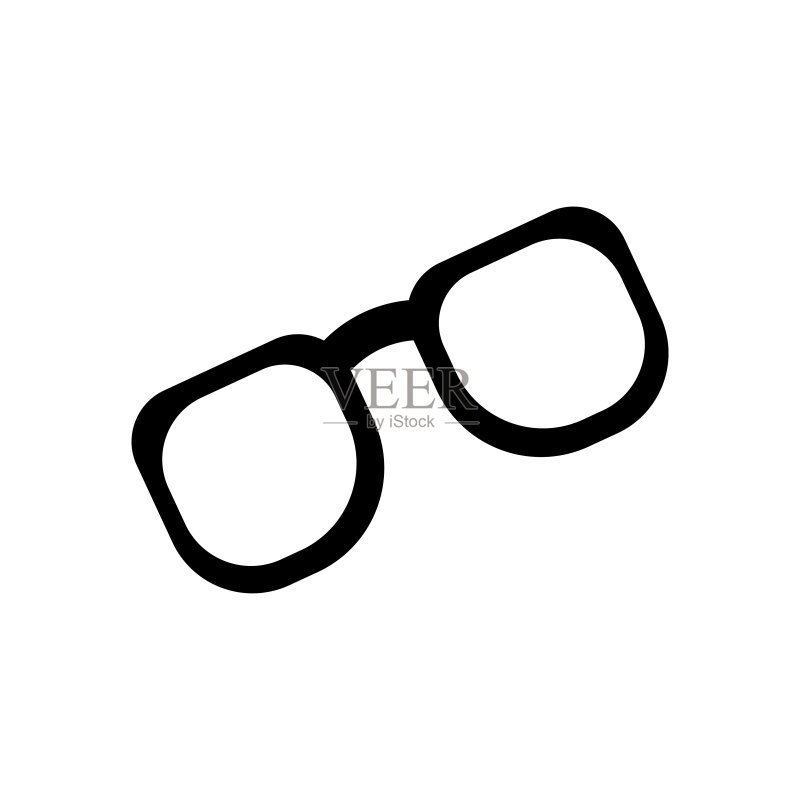 眼镜图标,父亲节符号。可编辑笔画。简单的插图。设计模板矢量图标素材