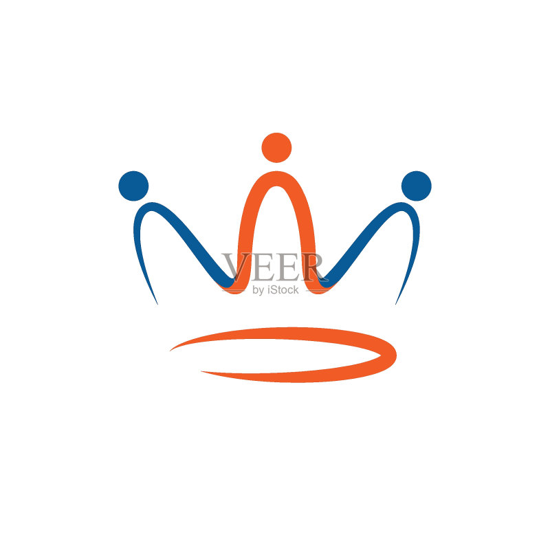 皇冠人群社区概念图标矢量设计图标素材