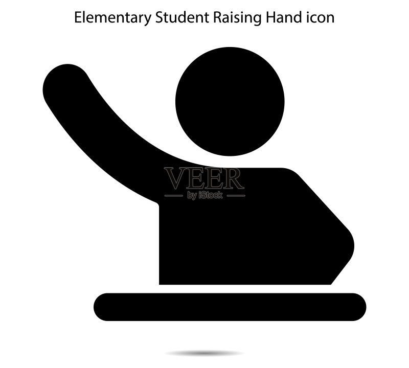 小学生举手示意图标图标素材