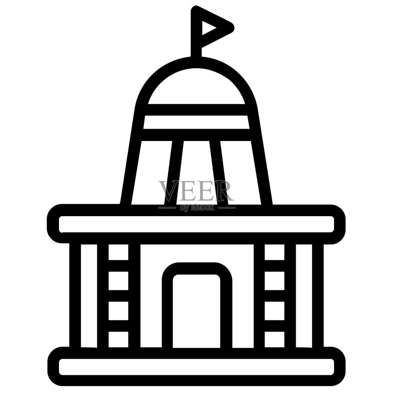 寺庙轮廓图标图标素材