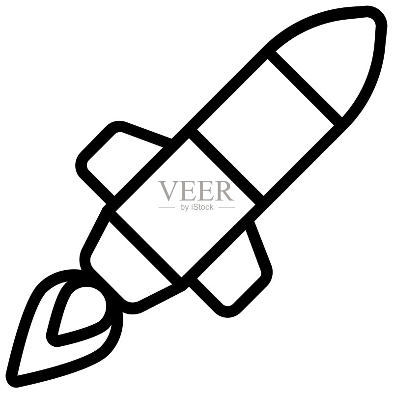 导弹线性图标图标素材
