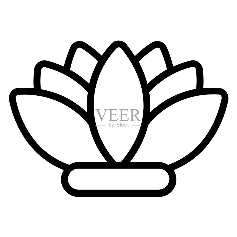 花朵线条图标图标素材