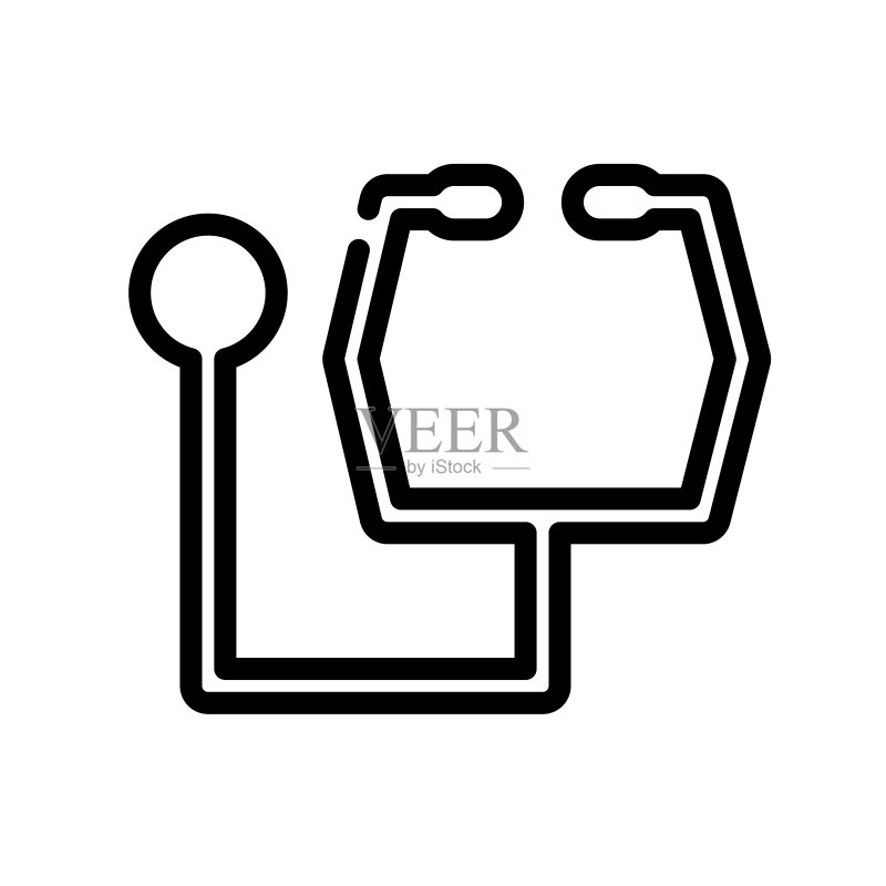 听诊器图标模板设计图标素材