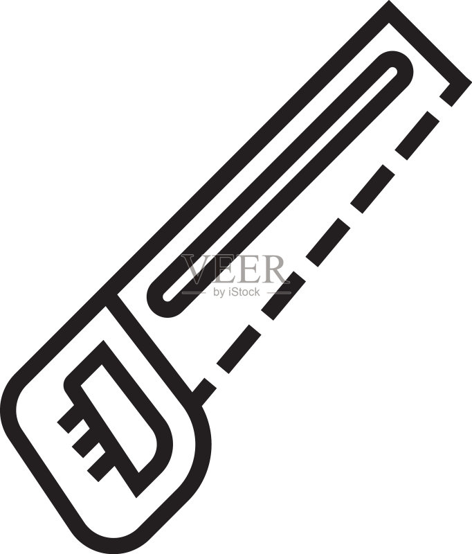 手锯木工工具符号图标素材