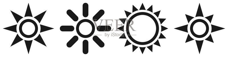 太阳矢量图标合集图标素材