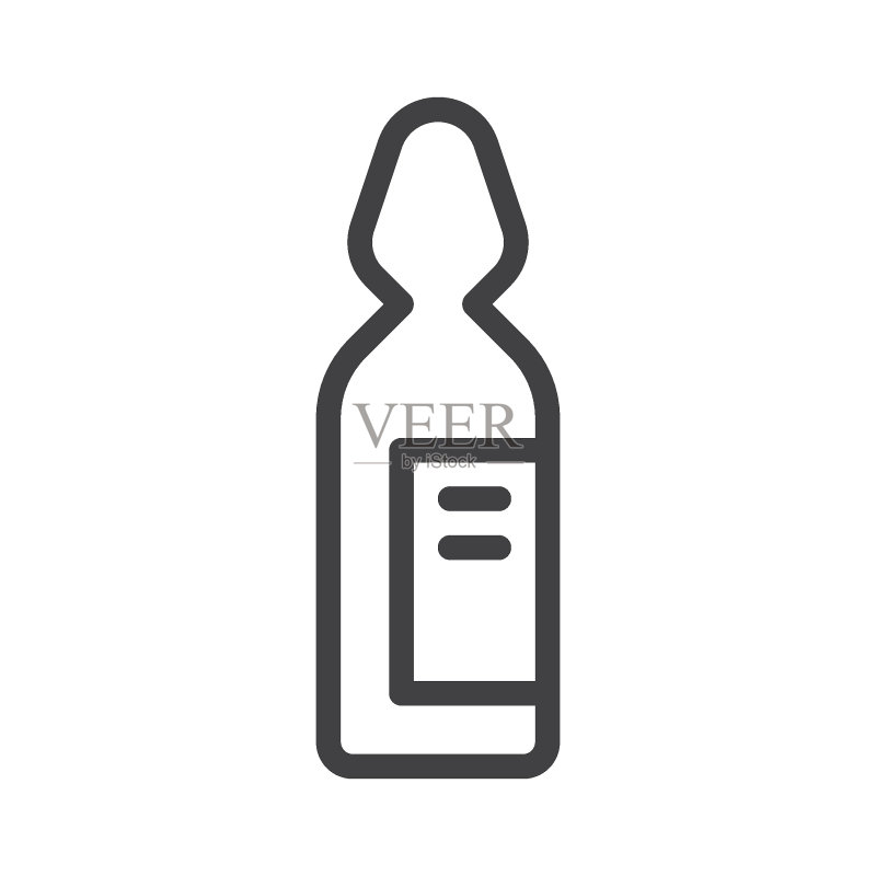 药瓶线条图标图标素材