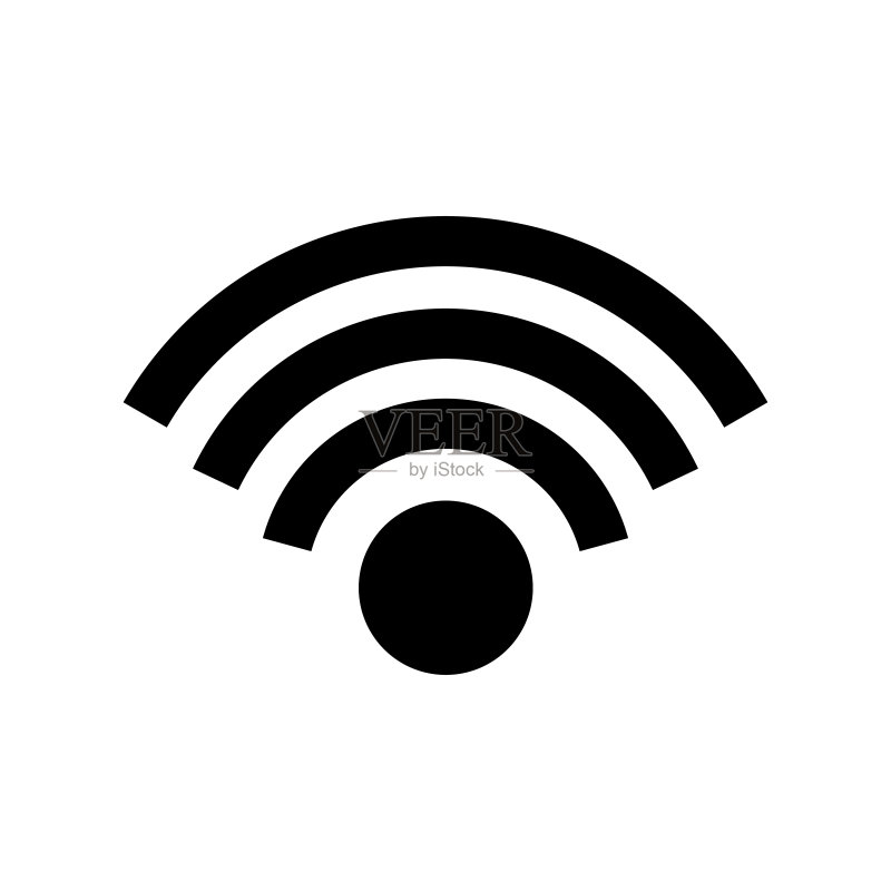 无线网络图标:Wi-Fi信号互联网连接图标素材
