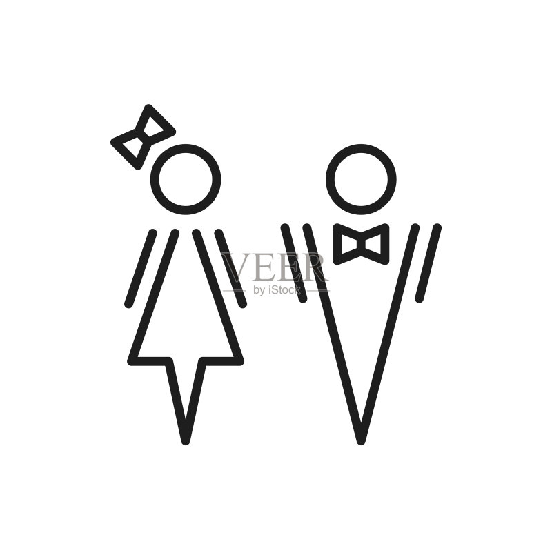 男女通用卫生间标志图标素材