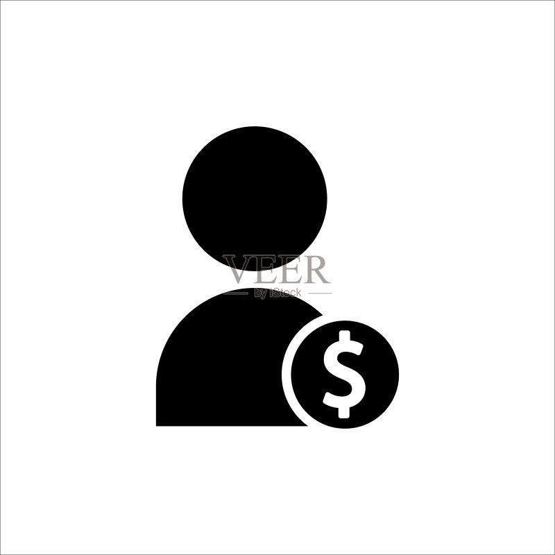 用户资金图标,银行管理符号。可编辑笔触,简单的手机概念和网页设计插图,设计模板矢量素材图标素材