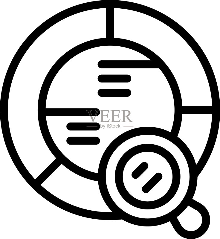 搜索金融图标轮廓商务图标素材