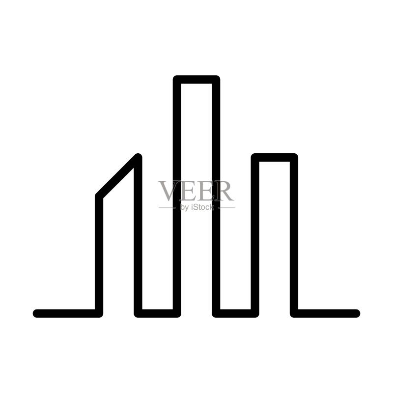 城市建筑现代简约几何线条logo设计元素图标素材
