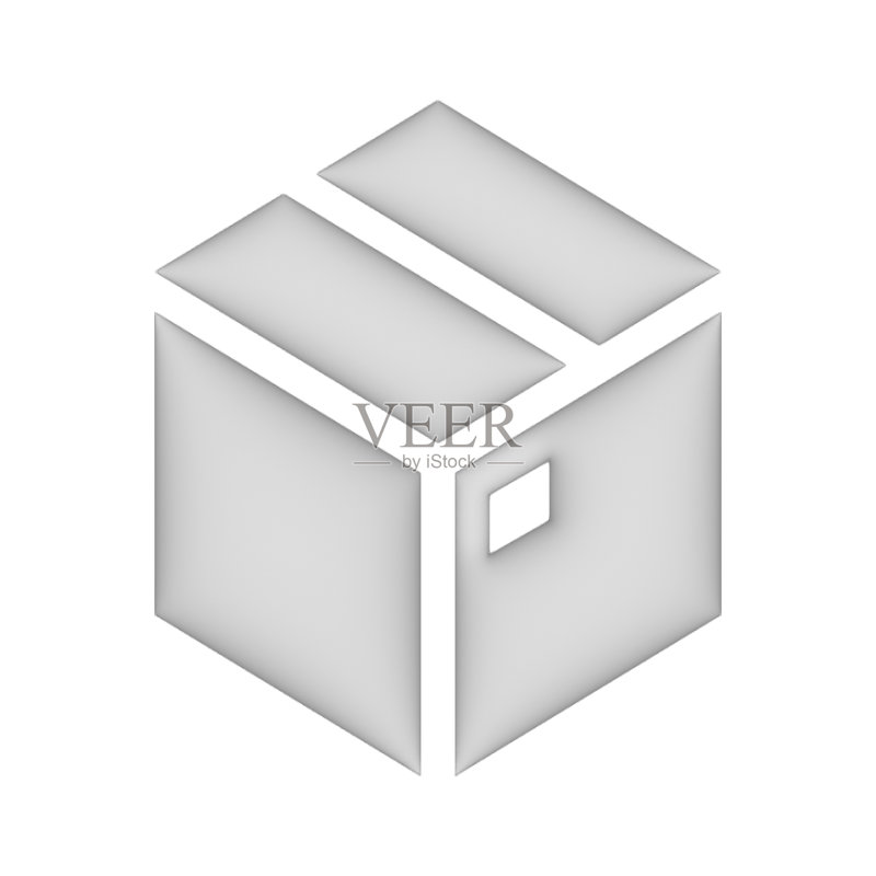 盒子图标3D按钮符号图标素材
