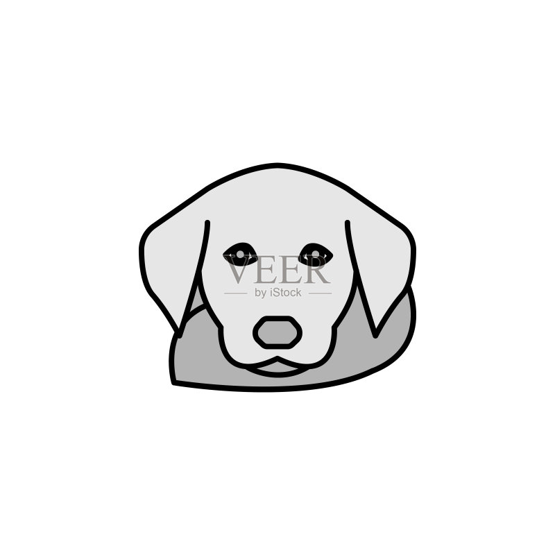 猎犬线条图标(网页、Logo、App、UI、UX)图标素材