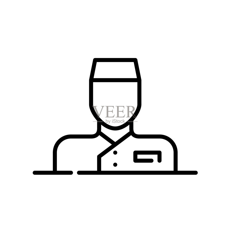 酒店接待管理员或建筑物门卫图标图标素材