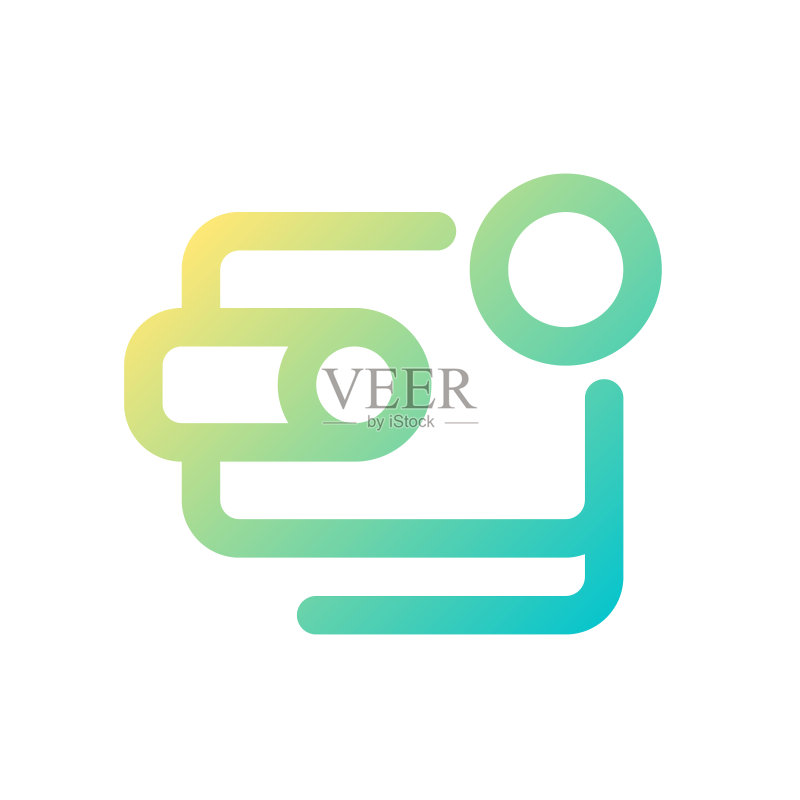 数字钱包通知像素完美渐变线性UI图标图标素材