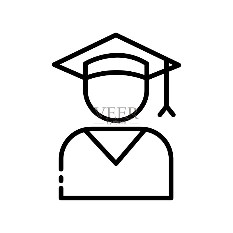 学生图标模板设计矢量图图标素材