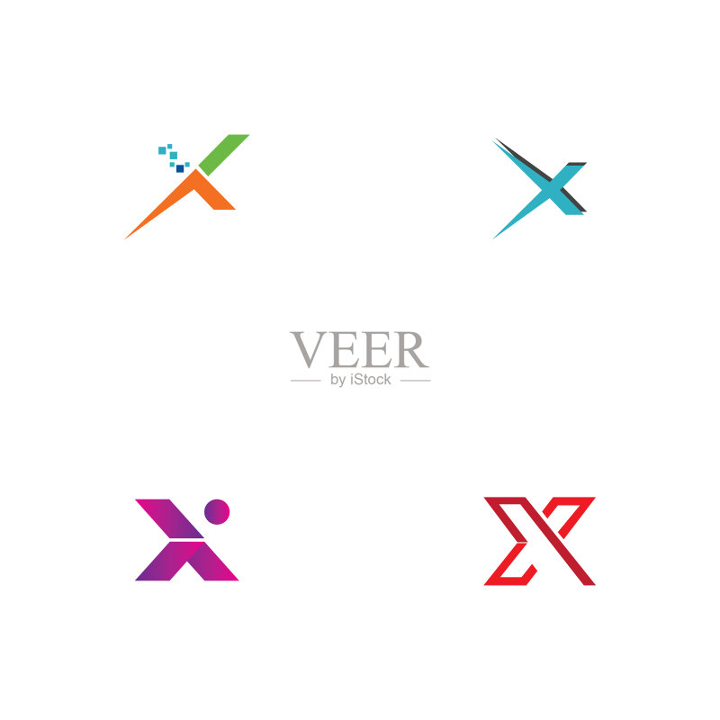 字母X Logo模板图标设计图标素材
