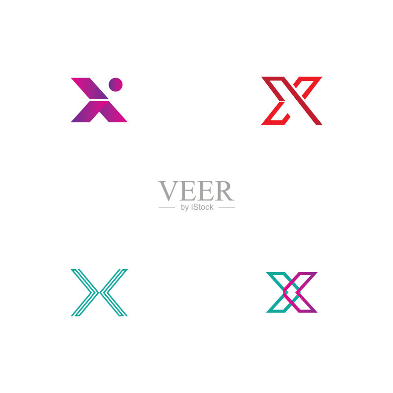 字母X Logo模板图标设计图标素材