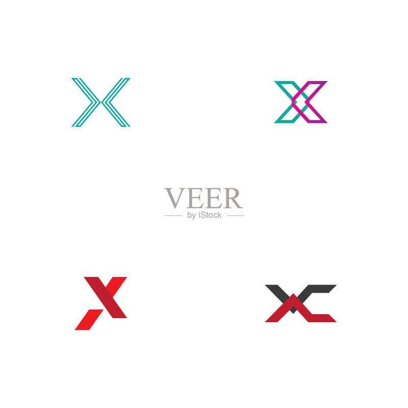 字母X Logo模板图标设计图标素材