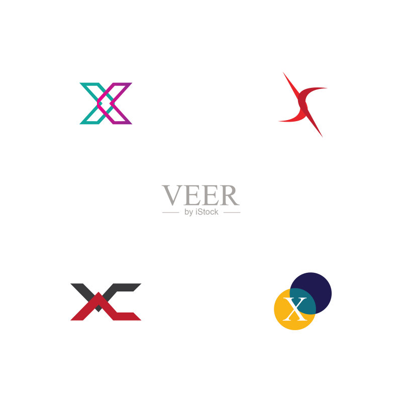 字母X Logo模板图标设计图标素材
