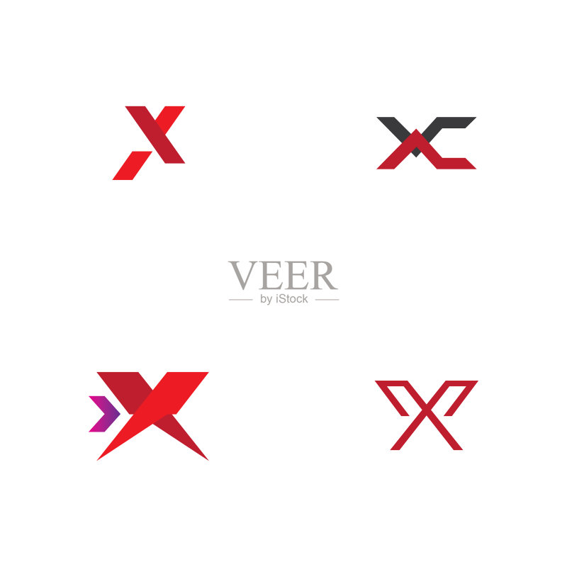 字母X Logo模板图标设计图标素材
