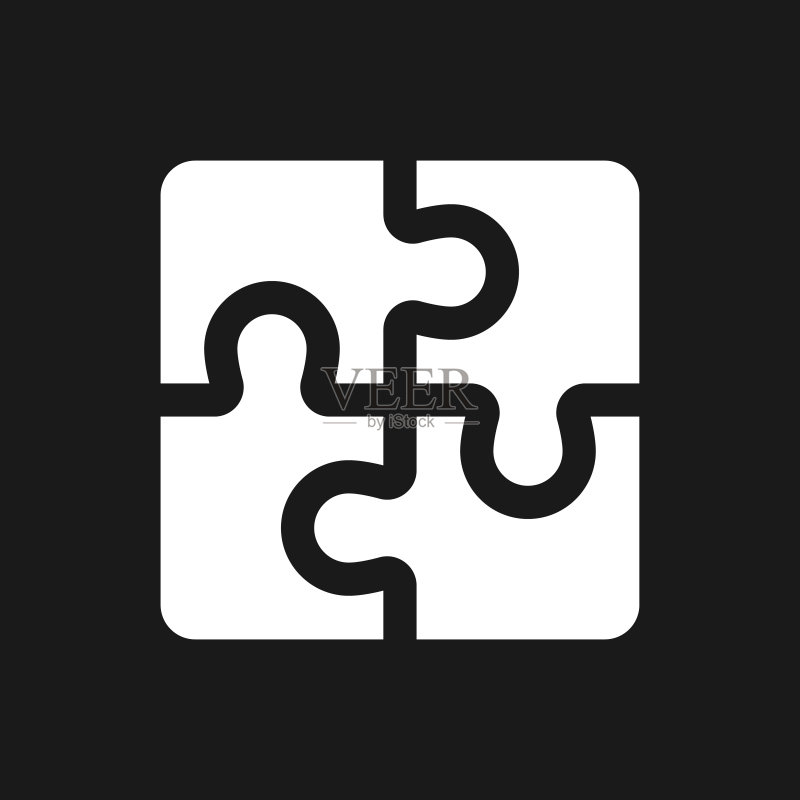 拼图深色模式字形UI图标图标素材