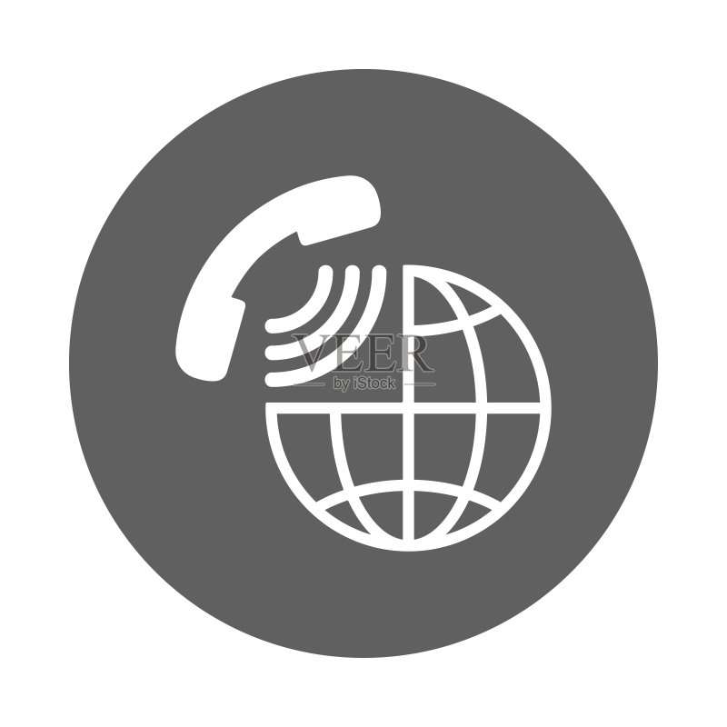 国外电话图标灰色矢量图形图标素材
