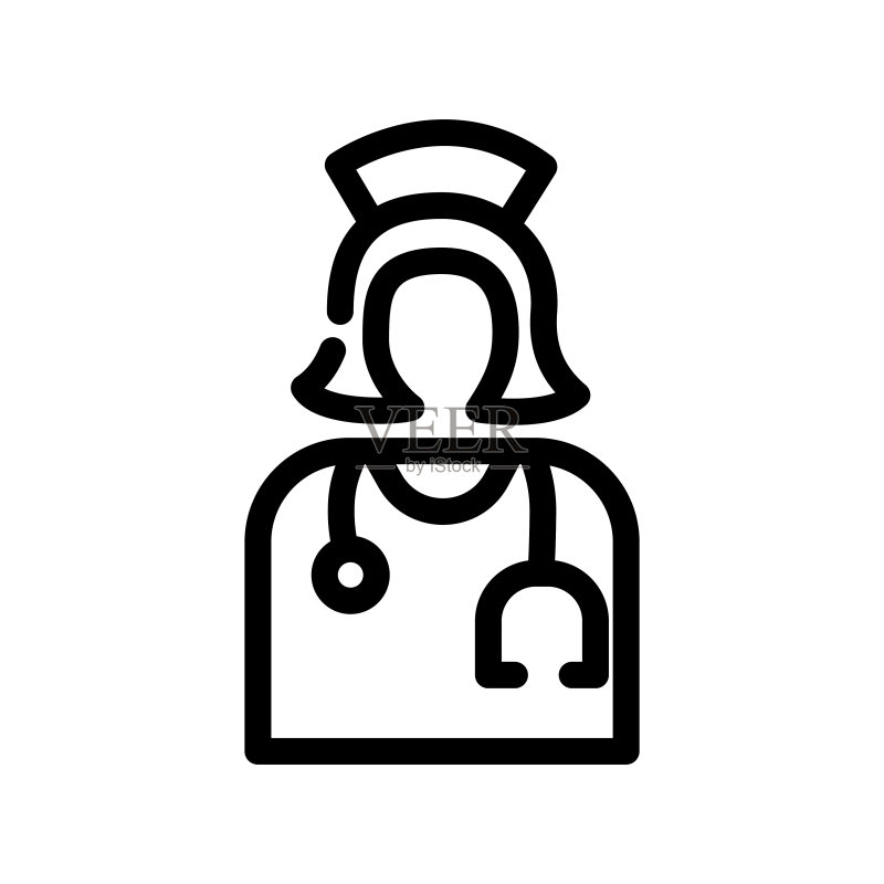 护士图标模板设计矢量图图标素材