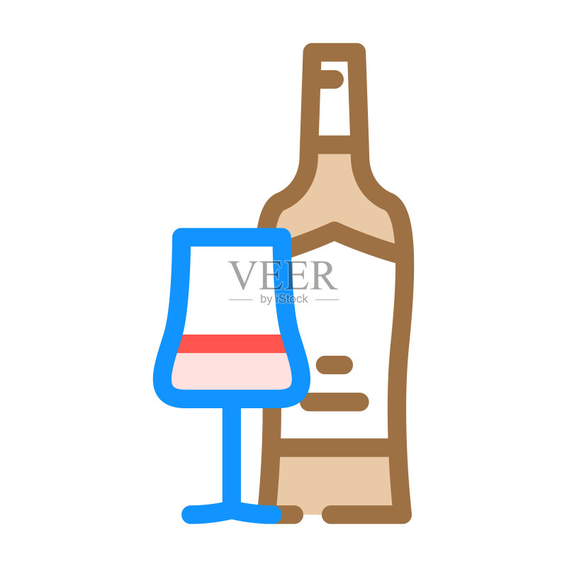 赤霞珠红酒颜色图标矢量图图标素材