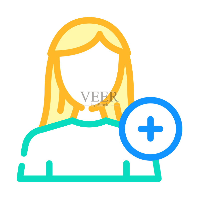新型女性彩色图标矢量素材图标素材