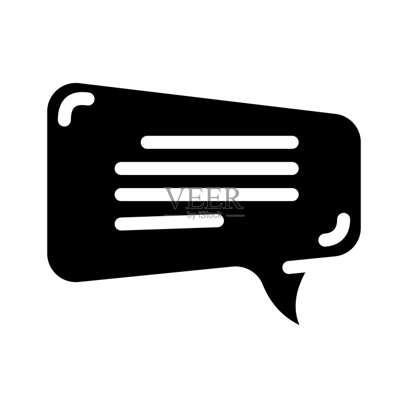 语音气泡证言标志矢量图图标素材