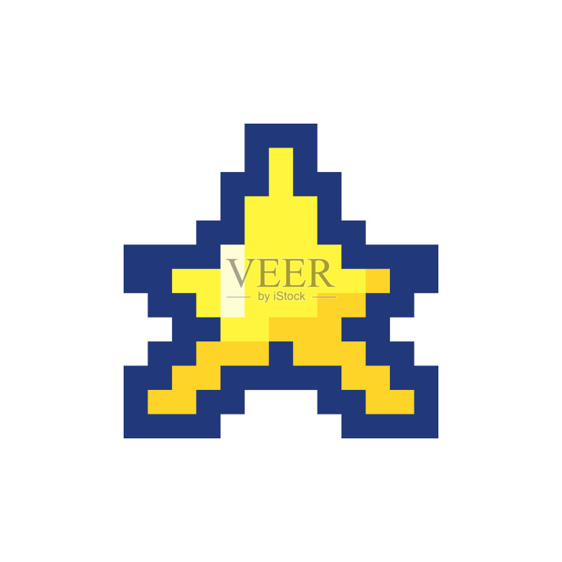 星形像素化RGB颜色UI图标图标素材