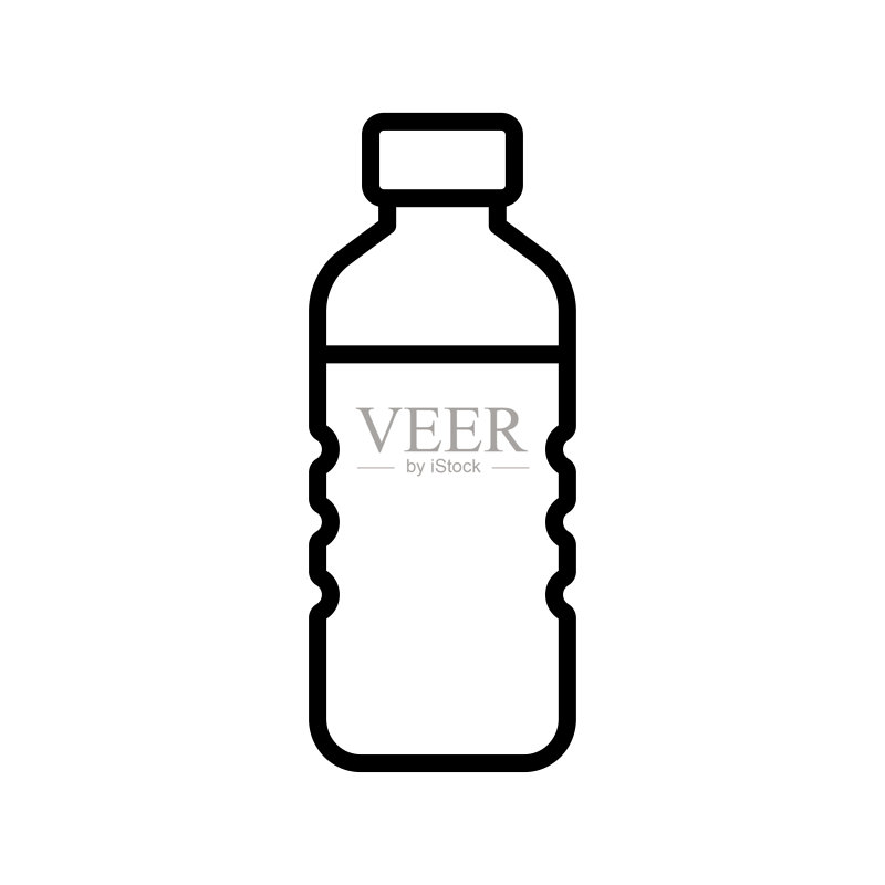 白色背景中的水瓶图标矢量设计模板图标素材