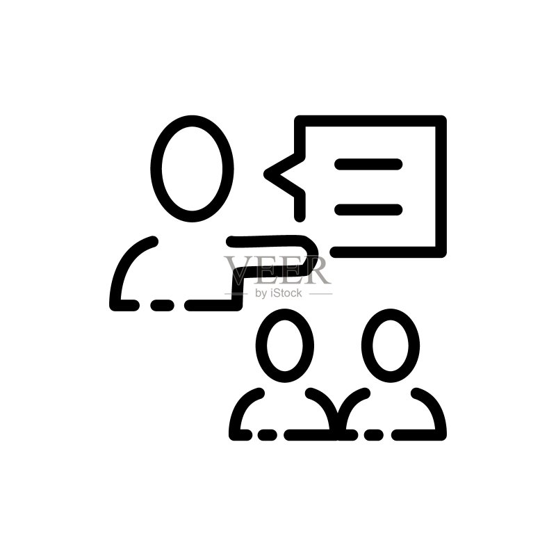 白色背景上的黑色线条矢量图标图标素材