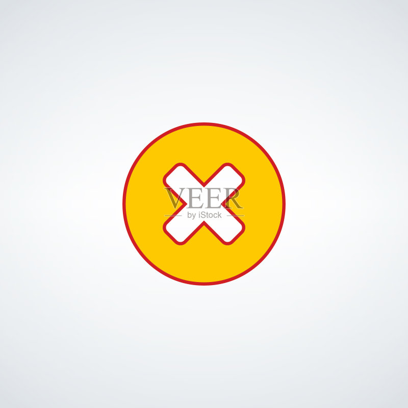 圆形红色删除取消关闭移除图标图标素材