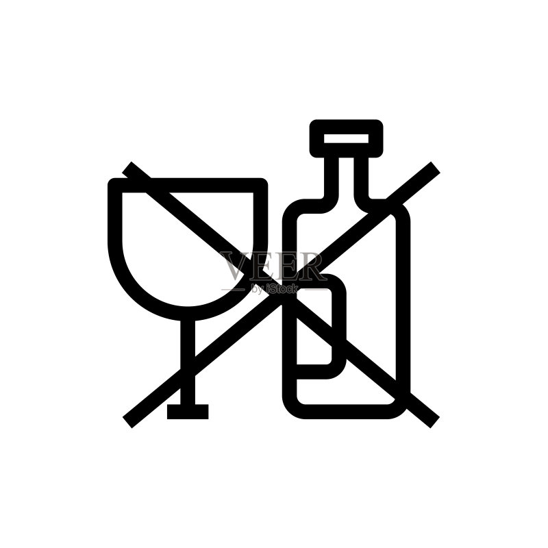 不含酒精瓶线条图标,包装相关矢量设计,32x32像素图标素材