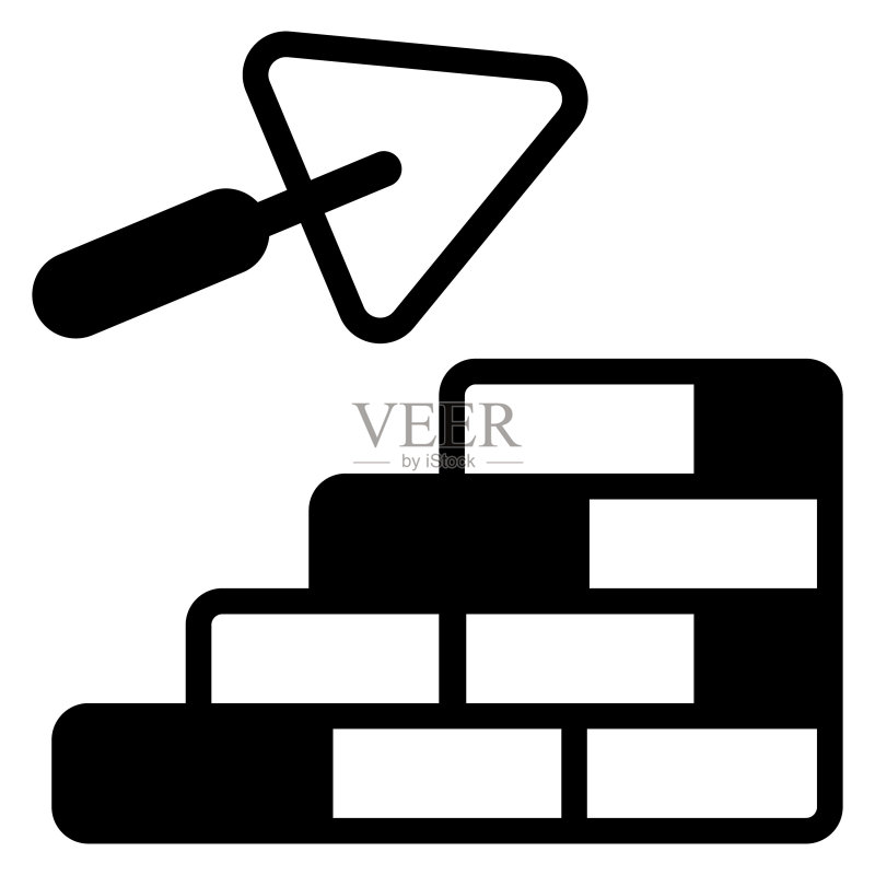 砖墙标志图标,矢量图设计图标素材