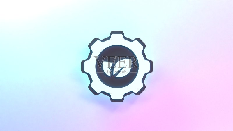 环保电子产品图标3D渲染插图图标素材