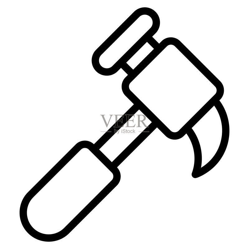 锤子轮廓图标矢量设计图标素材