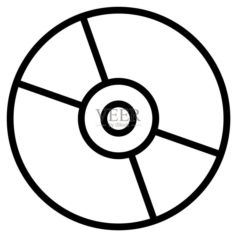 光盘线条图标,圣诞节新年Web移动设计图标图标素材
