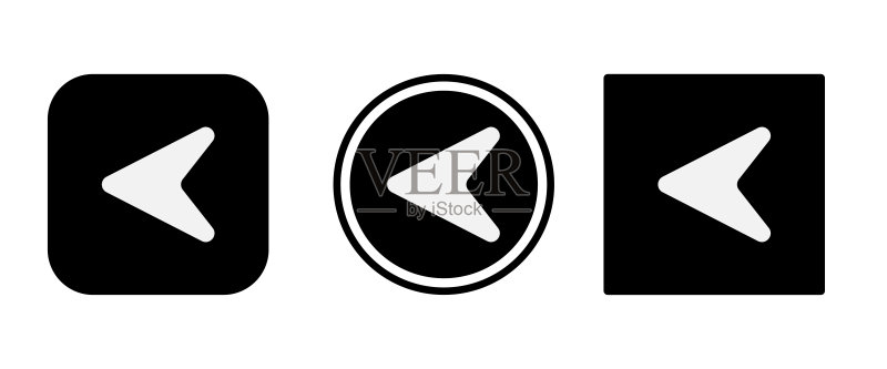 扁平化设计的箭头图标,适用于移动概念和Web应用图标素材