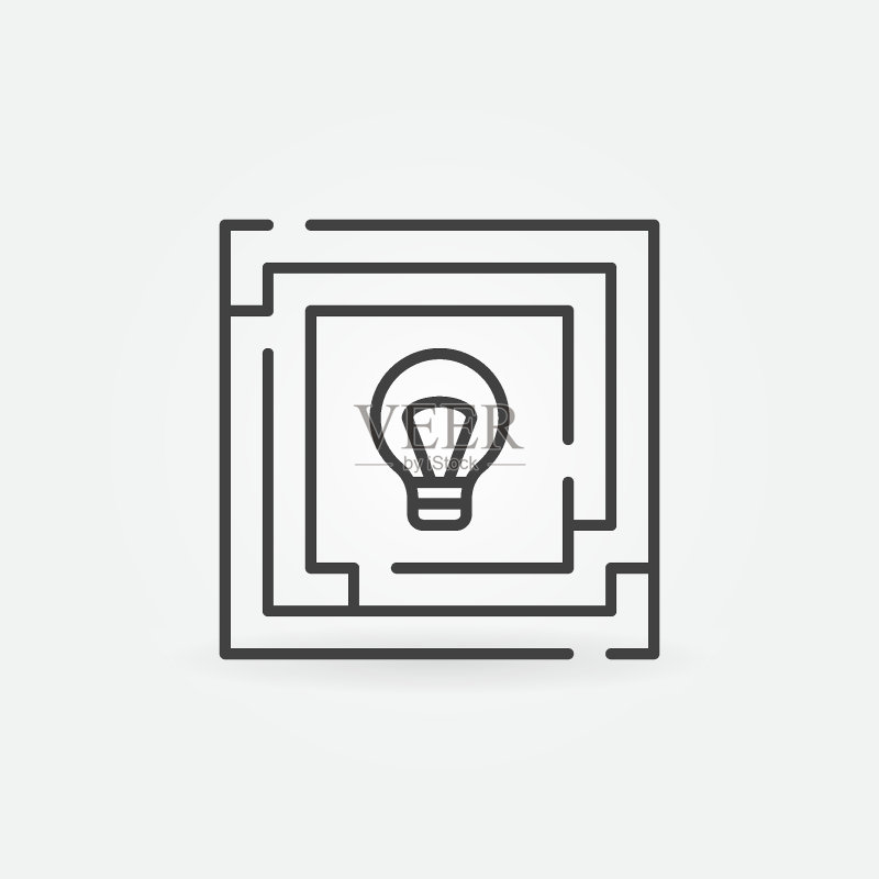 灯泡图标迷宫图标素材