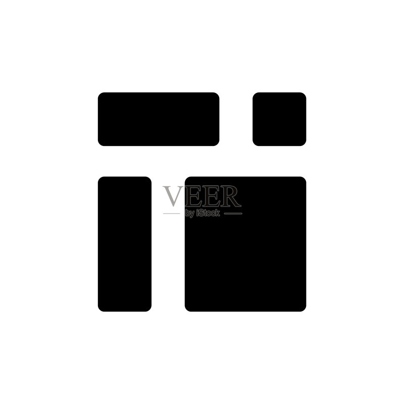 内容块黑色字形UI图标图标素材