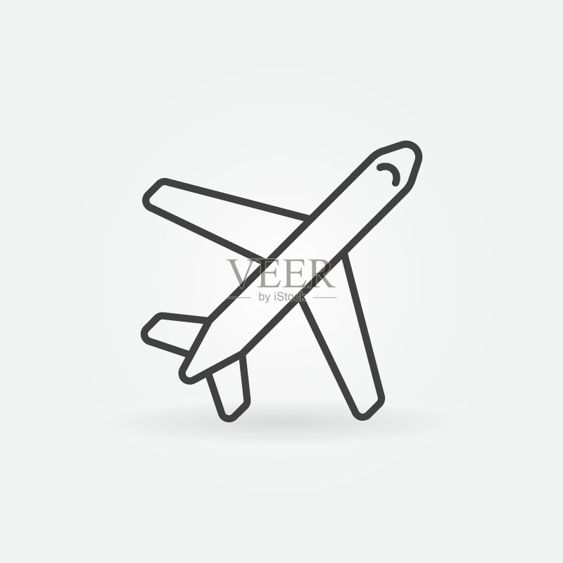 飞机线条图标图标素材