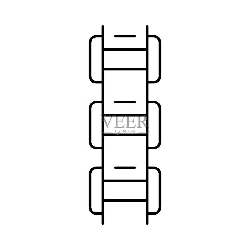 盒子链条线性图标矢量素材图标素材