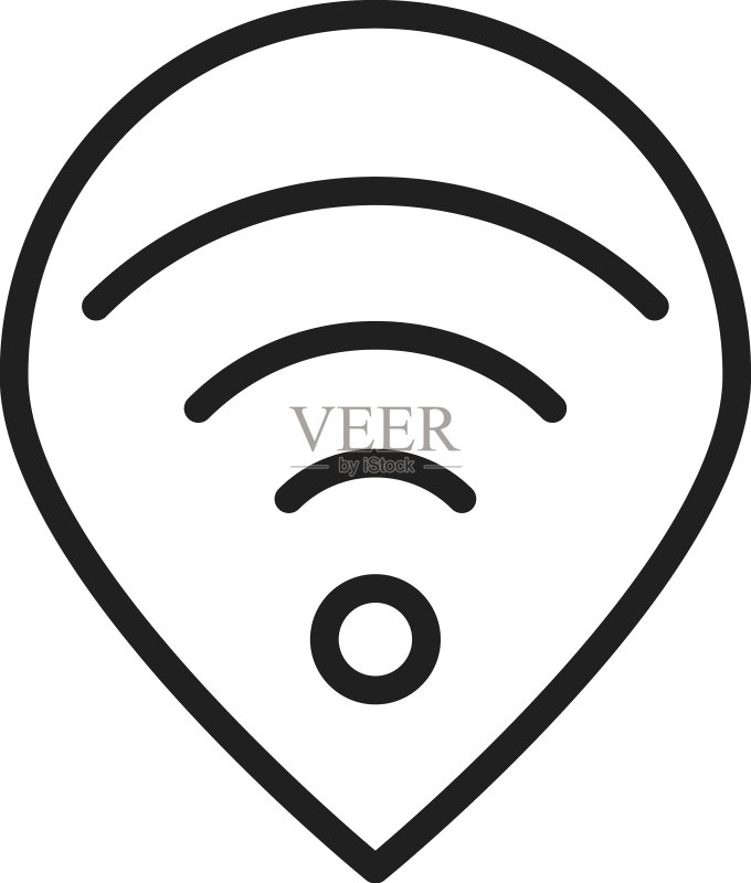 Wi-fi点图标黑线互联网符号图标素材