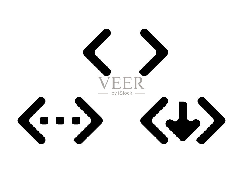 代码图标Web图标集矢量插画图标素材