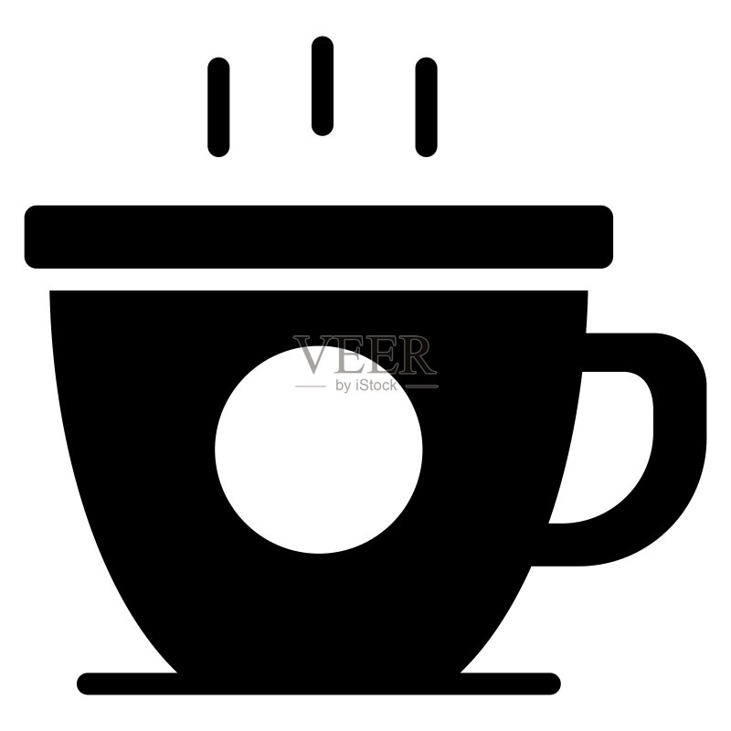 现代风格茶图标,圣诞新年线条图标,冬季节日符号图标素材